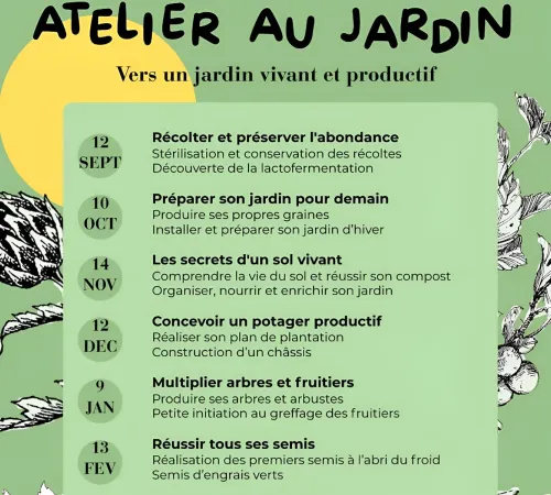 Atelier au jardin arterre