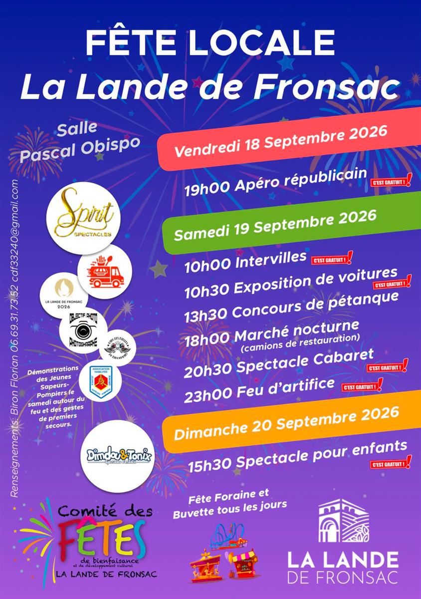 Grande fête locale - La Lande de Fronsac