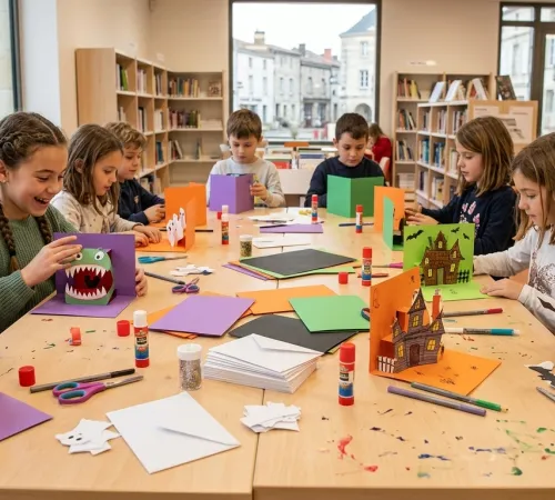 Carte dépliante d'horreur - Atelier pour enfants