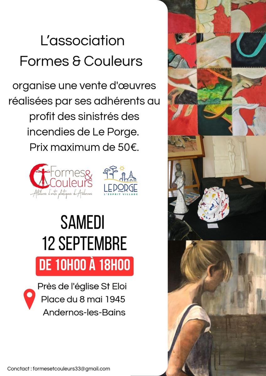 Vente d'oeuvres au profit des sinistrés des in ...