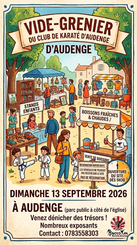 Vide grenier du club de karaté d'Audenge