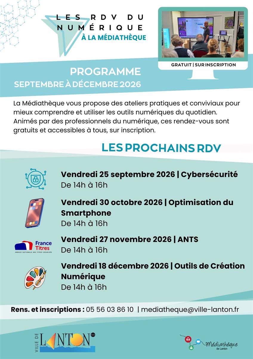 Les RDV du numérique à la mediathéque