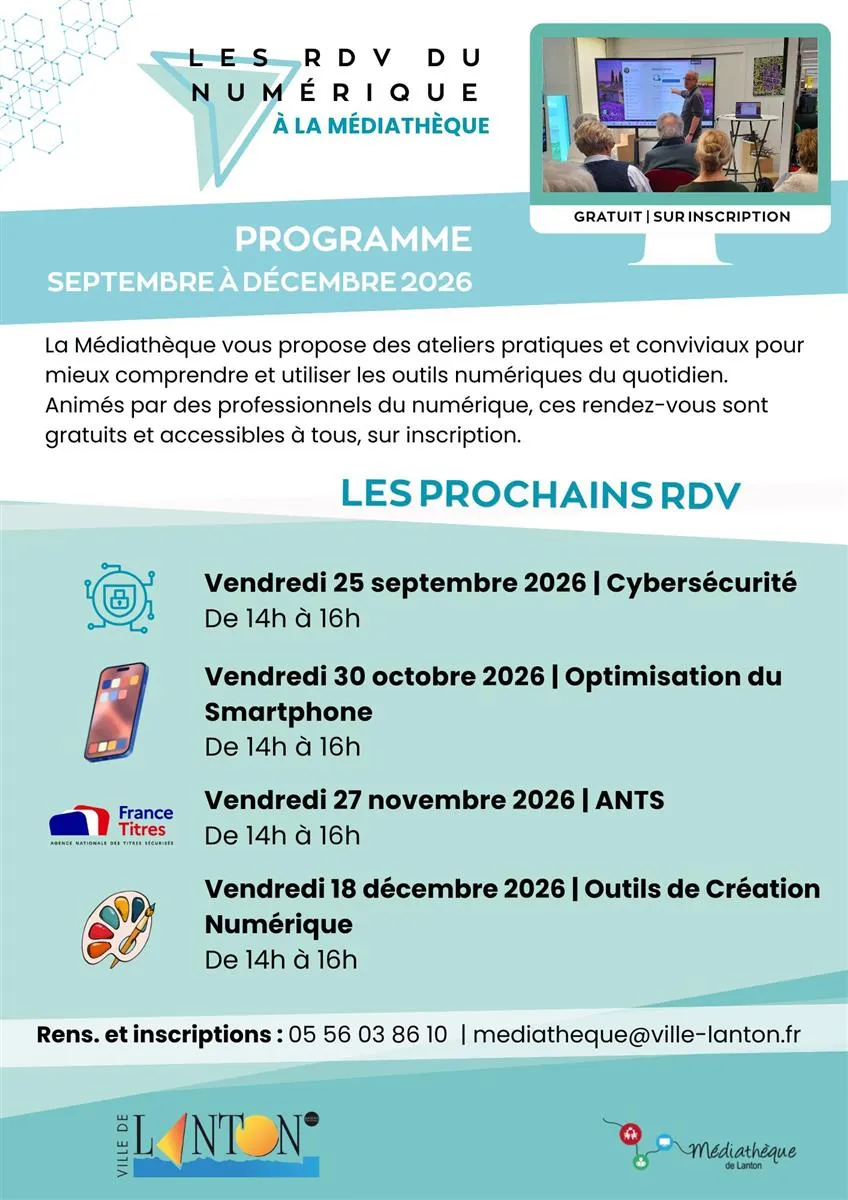 Les RDV du numérique ... - Crédit: Mairie Lanton | CC BY-NC-ND 4.0