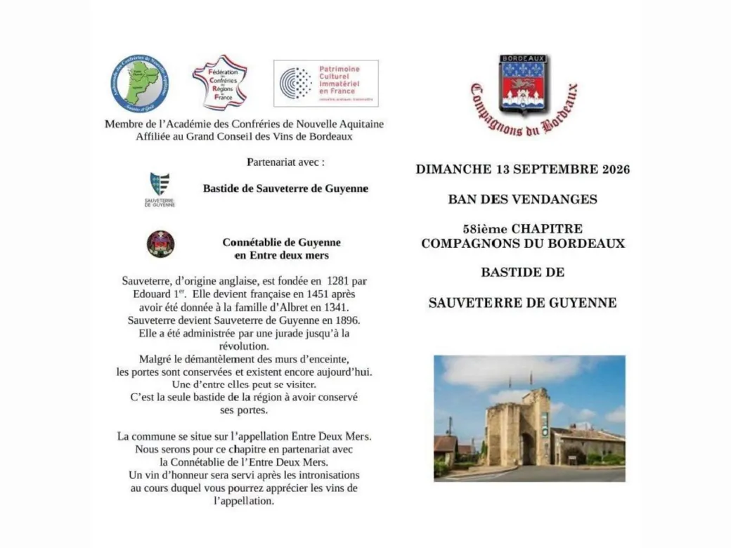 Ban des vendanges ave ... - Crédit: Compagnons du Bordeaux | CC BY-NC-ND 4.0