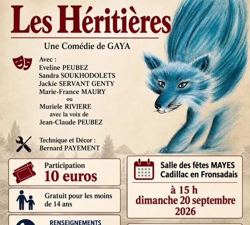Théâtre à Cadillac "Les héritières"