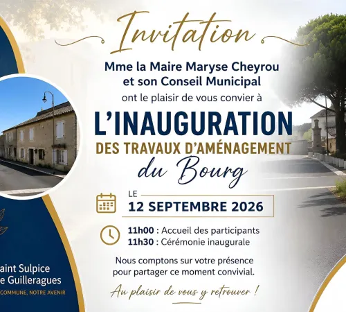 Inauguration des travaux d'aménagement du bourg de Saint-Sulpice-de-Guilleragues