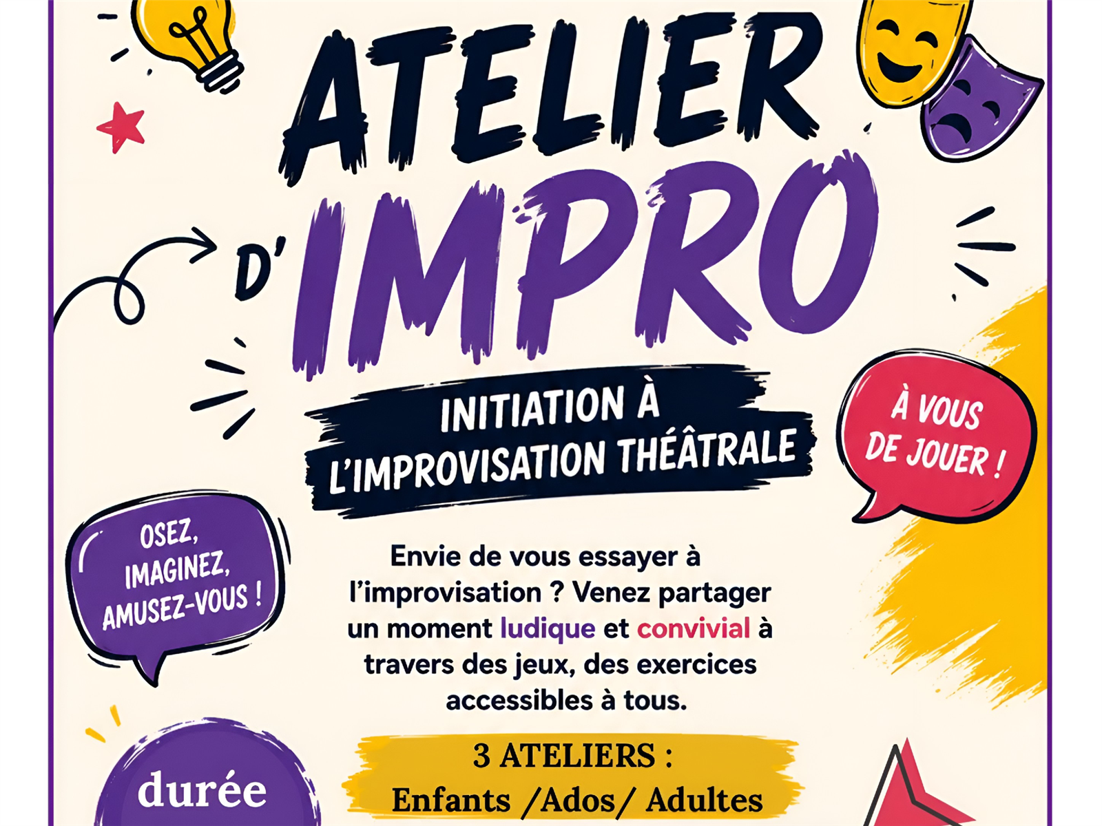 Atelier impro : initation à l'improvisation théâtrale 