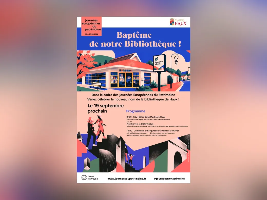 Baptême de la bibliot ... - Crédit: Mairie de Haux | CC BY-NC-ND 4.0