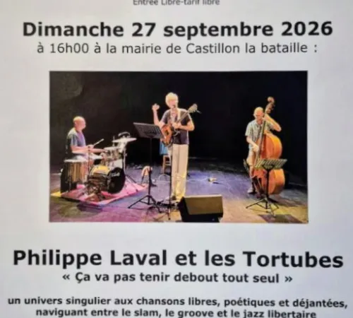 « Les Concerts du dimanche » – Philippe Laval et les Tortubes à Castillon-La-Bataille