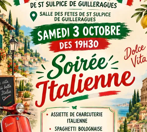 Soirée italienne à Saint-Sulpice de Guilleragues