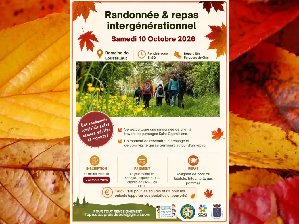 Randonnée et repas in ... - Crédit: FCPE de Saint-Caprais de Bordeaux | CC BY-NC-ND 4.0