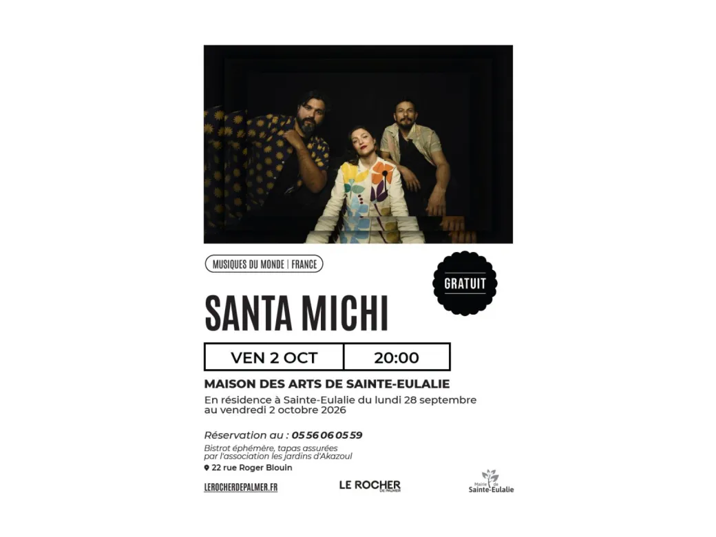 Santa Michi en concert - Crédit: Rocher de Palmer / Mairie de Sainte-Eulalie | CC BY-NC-ND 4.0