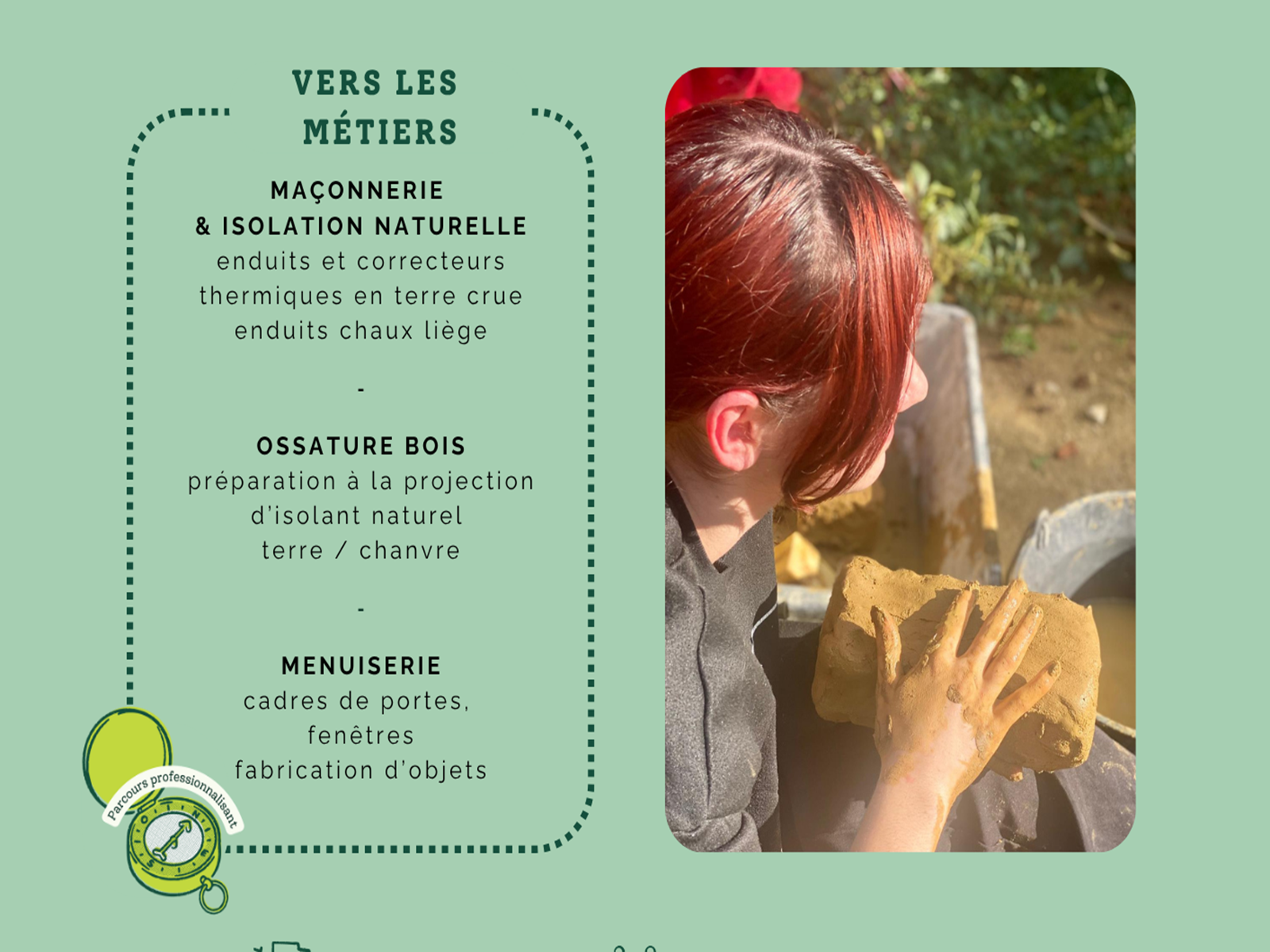 Stage professionnalisant Métiers Bois et Terre