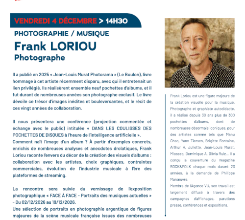 L'invité du mois : Frank Loriou