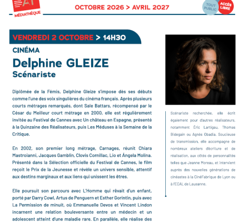 L'invité du mois : Delphine GLEIZE