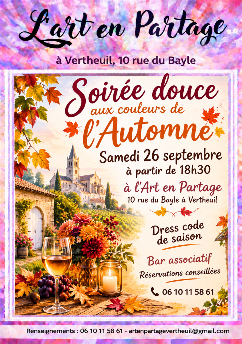Soirée aux couleurs de l'automne à l'Art en Partage 