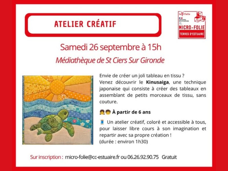 Atelier créatif "Kinu ... - Crédit: Micro folie | CC BY-NC-ND 4.0