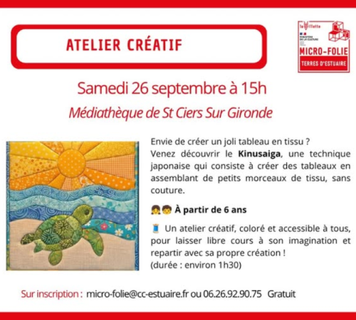 Atelier créatif "Kinusaiga" avec la Micro folie
