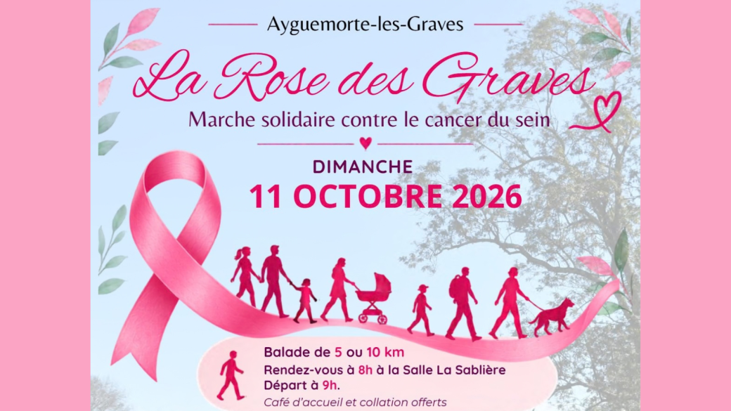 Octobre Rose : deux c ... - Crédit: Mairies d'Ayguemorte-les-Graves et Beautiran | CC BY-NC-ND 4.0
