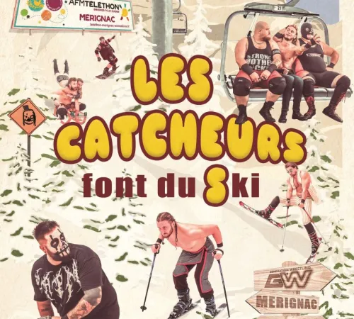 Les catcheurs font du ski