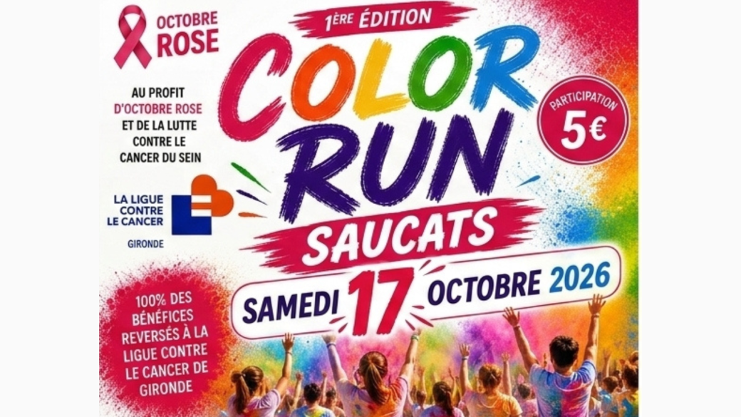 Color Run de Saucats ... - Crédit: Comité des Fêtes de Saucats | CC BY-NC-ND 4.0