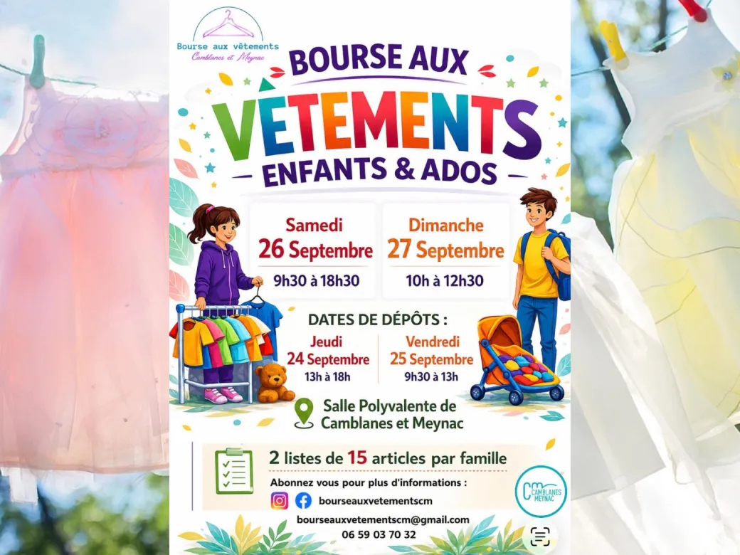 Bourse aux vêtements ... - Crédit: Bourse aux vêtement de Camblanes et Meynac | CC BY-NC-ND 4.0