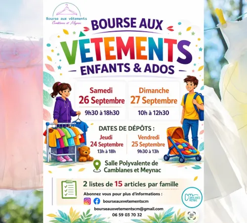Bourse aux vêtements enfants et ados