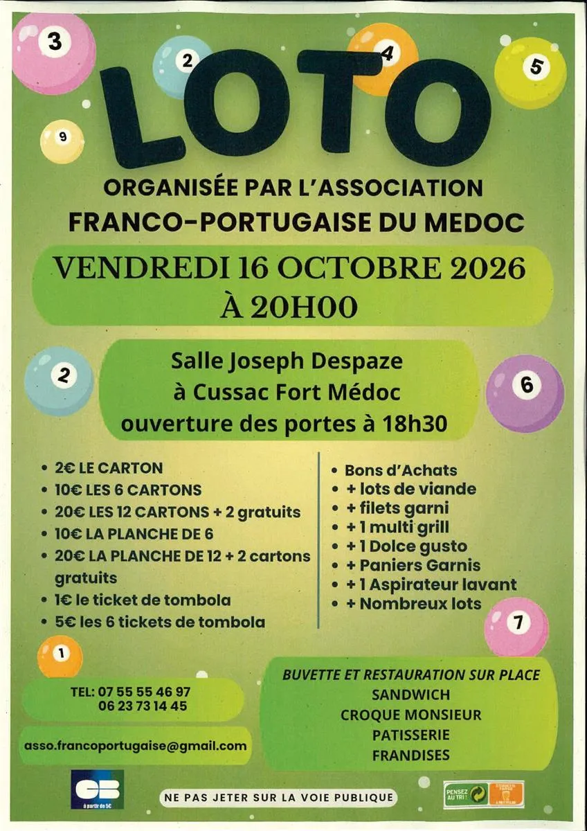LOTO ASSOCIATION FRAN ... - Crédit: Mairie Cussac-Fort-Médoc | CC BY-NC-ND 4.0