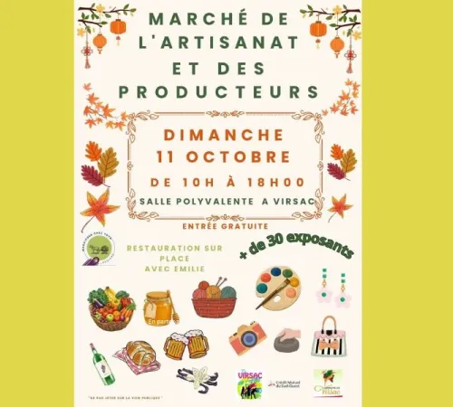 Marché de l'artisanat et des producteurs à Virsac