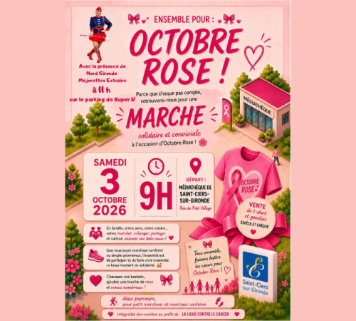 Octobre rose à Saint Ciers sur Gironde