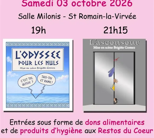 Représentations de théâtre au profit des Restos du Coeur