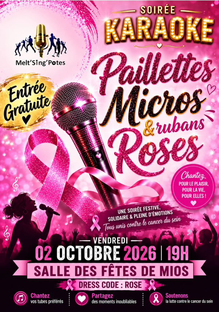 Melt'Sing'Potes : soirée karaoké au profit d'octobre rose