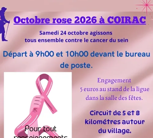 Marche solidaire octobre rose à Coirac