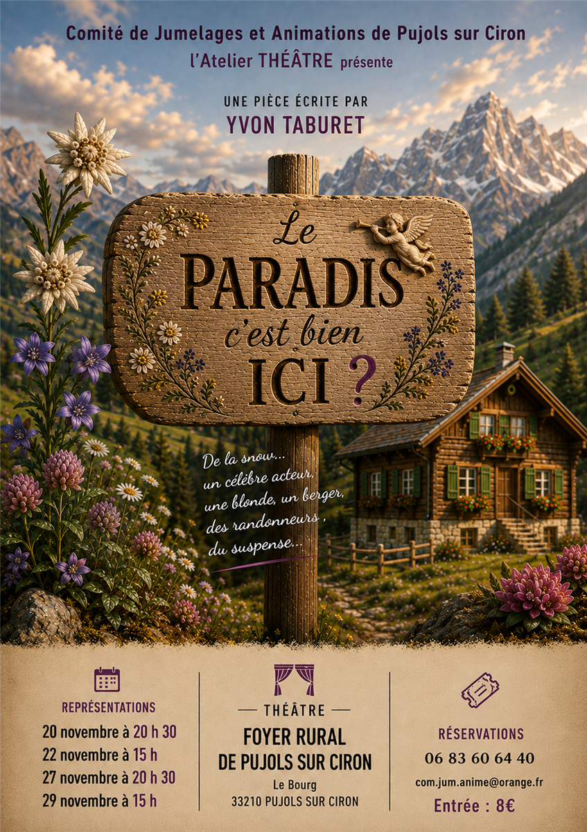 Théâtre : le paradis ... - Crédit: comité de jumelage et d'animations | CC BY-NC-ND 4.0