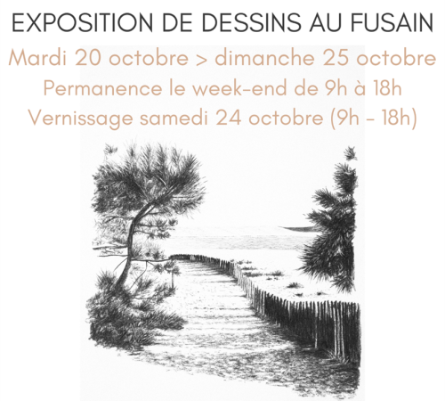 Exposition de dessins au fusain par Virginie Rosoor - M' Les Abatilles / Pereire