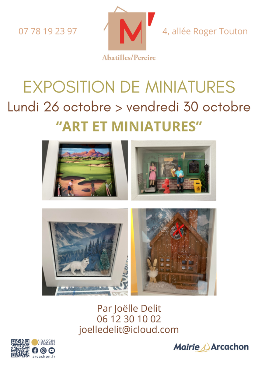 Exposition d'art et miniatures par Joëlle Delit - M' Les Abatilles / Pereire