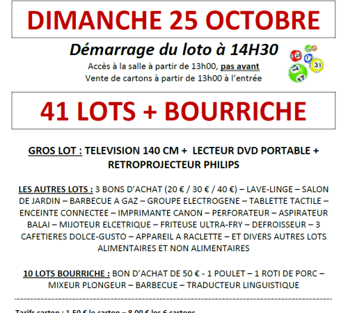 Loto Association Club des Blés d'Or de Saint-Maixant