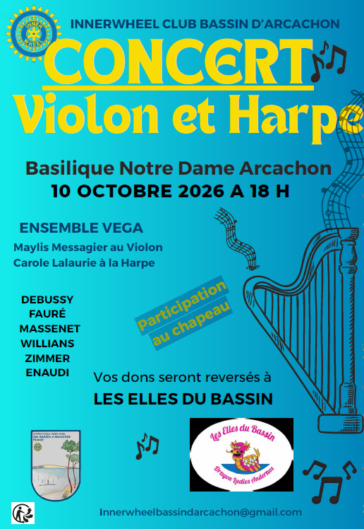 Concert Violon et Harpe - Crédit: Inner Wheel Club Bassin d'Arcachon | CC BY-NC-ND 4.0