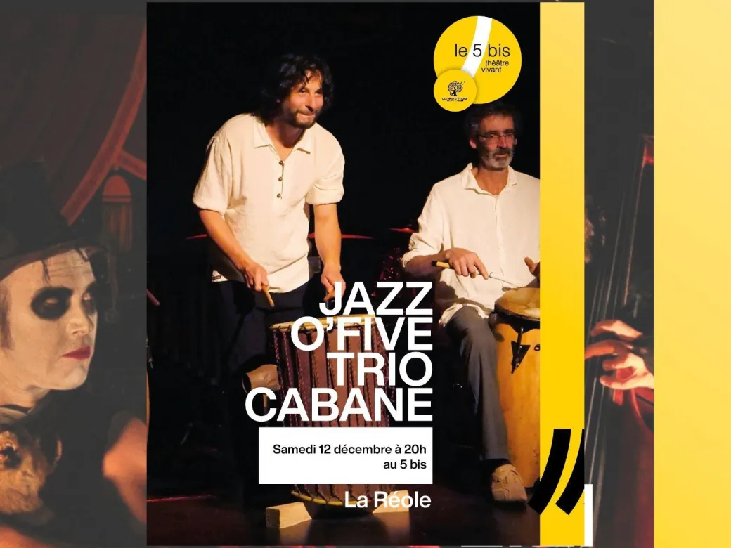 Jazz O,Five trio CABANE - Crédit: Manuelle Monérat | CC BY-NC-ND 4.0