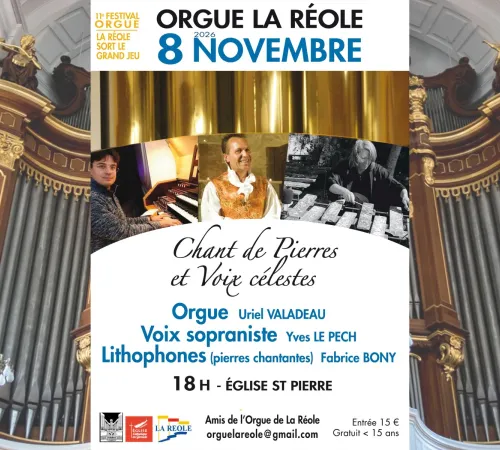 Concert "Chants de pierre et voix célestes" lithophone, voix, orgue
