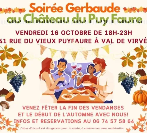 Soirée gerbaude au Chateau du Puy Faure