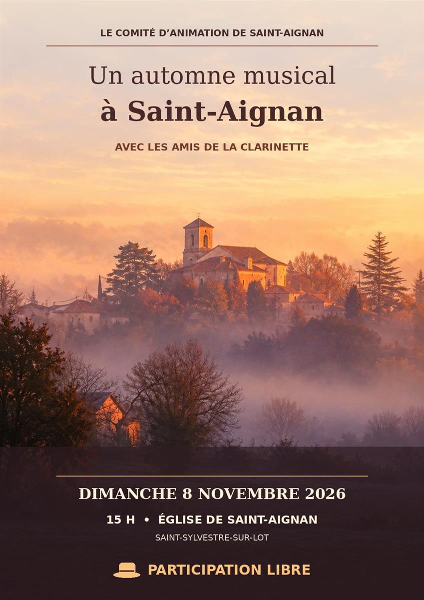 Un automne musical à ... - Crédit: Comité d'animation de Saint-Aignan | CC BY-NC-ND 4.0