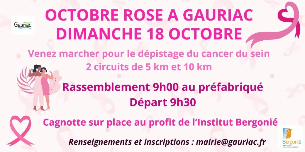 Octobre rose à Gauriac - Crédit: Mairie de Gauriac | CC BY-NC-ND 4.0