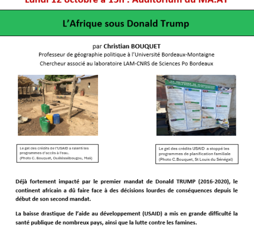 Conférence : l'Afrique sous Donald Trump