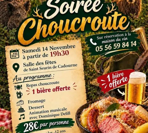 Soirée choucroute à Saint-Seurin-de-Cadourne