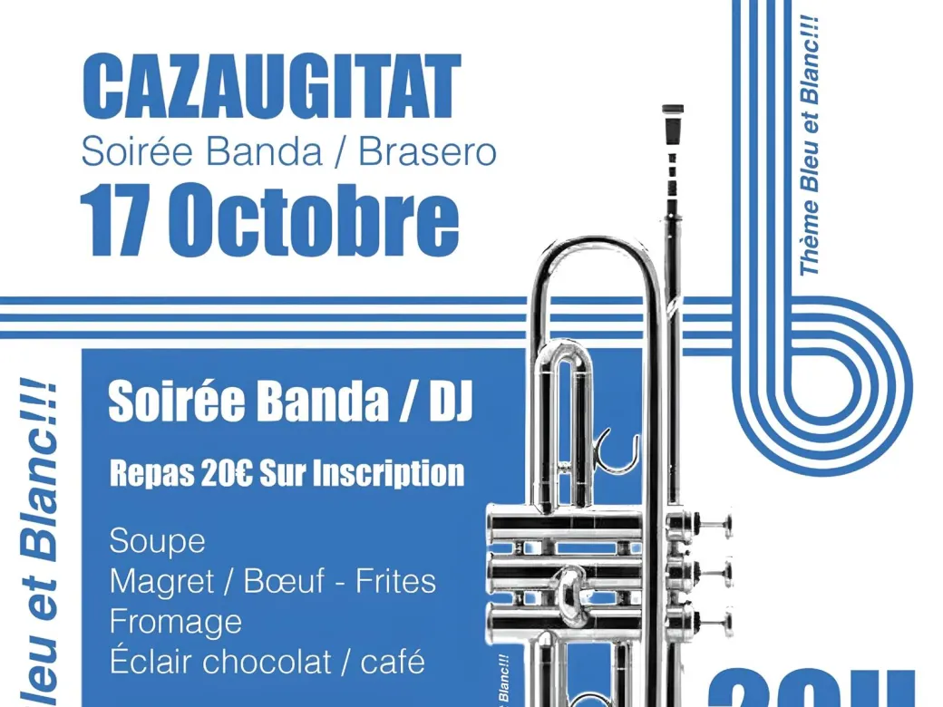 Soirée banda brasero ... - Crédit: Comité des fêtes de Cazaugitat | CC BY-NC-ND 4.0