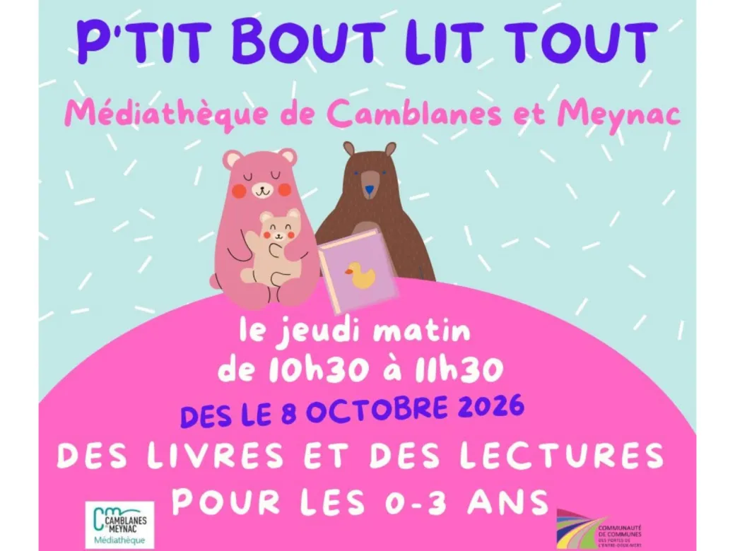 P'tit bout lit tout - Crédit: Communauté de communes des portes de l'Entre-deux-Mers | CC BY-NC-ND 4.0