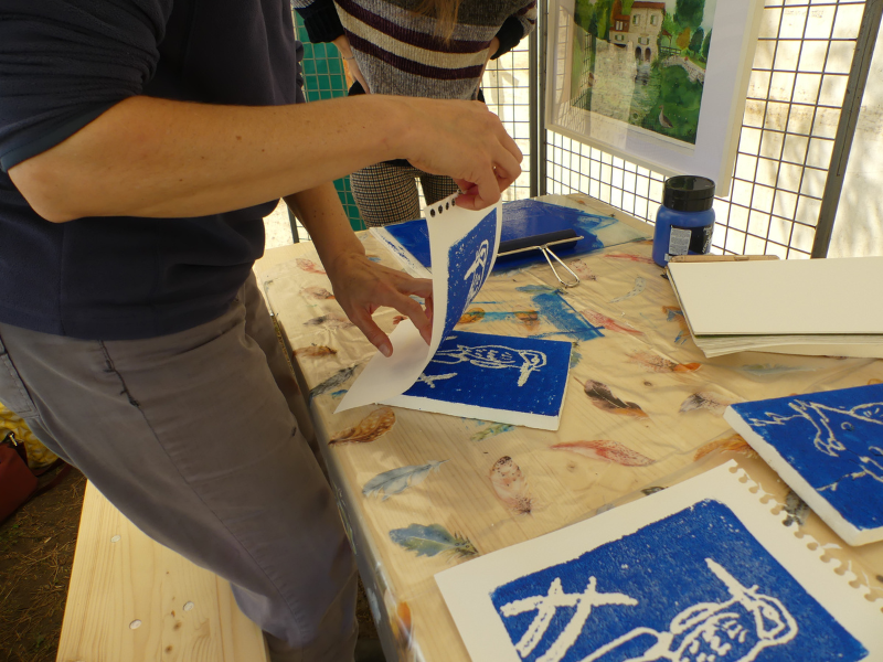 Atelier Linogravure à ... - Crédit: Terres d'Oiseaux | CC BY-NC-ND 4.0
