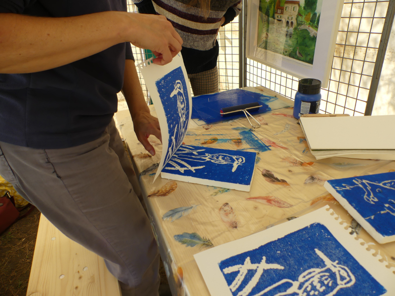 Atelier Linogravure à Terres d'Oiseaux