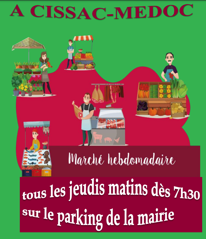 Marché hebdomadaire à Cissac-Médoc